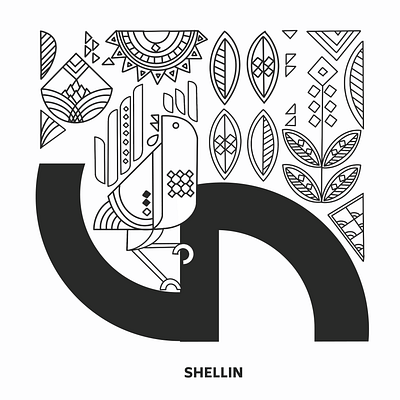 Brand pattern for my brand SHELLIN brand identity brand pattern branding brand visual illustration personal brand