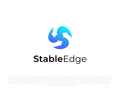 Stable Edge Logo Concept - Arrow, Round, Rotate Logo design 3d animation arrow logo branding branding design circle logo design graphic design icon illustration logo logo design logo maker logos modern logo monogram logo motion graphics rotate logo round logo ui