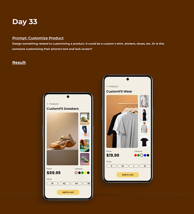 Day 33 Challenge: Customize Product