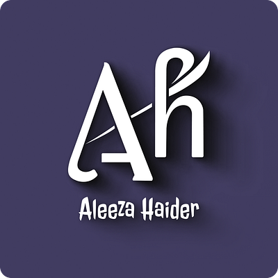 Aleeza Haider: Presenting the distinctive logo. branding graphic design logo