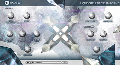 Eplex7 Liquid Stellar Dreamachine magic plugin effect VST graphic design instrument knobs music programming psytrance sound design sounds ui