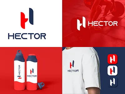 Modern Logo for "HECTOR" with Letter H brand guideline branding business logo fitness logo graphic design gym logo illustration initial logo lifestyle logo logo logo creation logo design logo designer logo maker minimal minimal logo minimalist stationery design vector