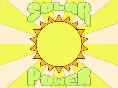 SOLAR POWER ☀️✊ 60s animation character character design illustration motion motion design motion graphics rays retro solar solar energy solar power star summer sun sunshine type typography vector