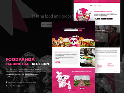 Foodpanda Redesign/Landing Page - Taste the Convenience! food delivery ui