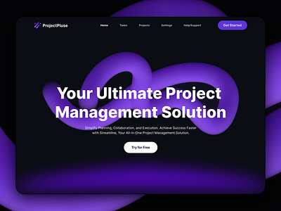 ProjectPluse- Project Management agile clean dashboard kanban management productivity project management task task management todo ui ux web design website work management
