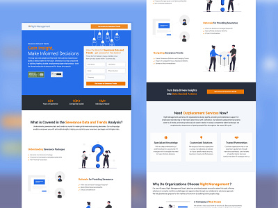 Right Management Severance Trends Landing Page advertising b2b branding campaign hr human resources landing page lead gen offer outplacement ppc marketing prospecting remarketing ui ux