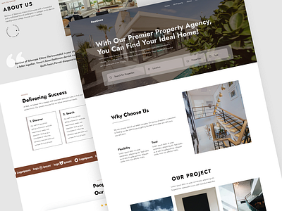 Realones- Real estate website architecture design exterior house interior design property real estate uiux web design website