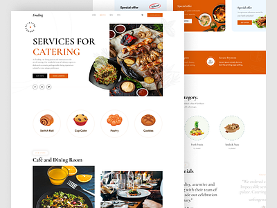 Foding- Food Website cafe coffee food food website menu restaurant uiux user interface web design website
