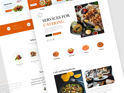 Foding- Food Website cafe coffee design food food website menu restaurant uiux web design website