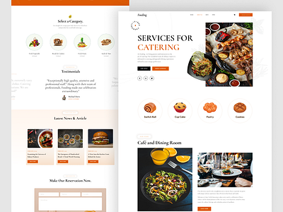 Foding- Food Website cafe coffee design food food website menu restaurant uiux web design website