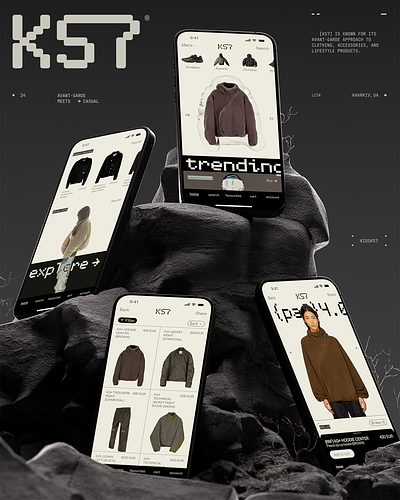 Kiosk57 — Mobile Store UI clothing store ecommerce ecommerce design fashion store fsashion design mobile app mobile ui online store product page store design ui