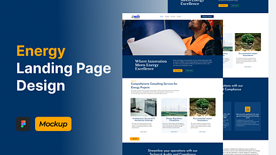 Energy Company Landing Page Design branding energy campany graphic design landing page ui ux website