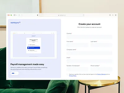 Worksync - B2B SaaS Product contract document employee management offer letter onboarding payroll product saas
