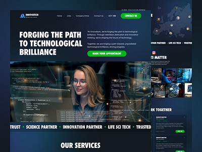 Innovatech Homepage Re-design adobe xd app design dashboard figma footer header homepage illustrator landing page mobile app photoshop ui user experience user interface ux web page website