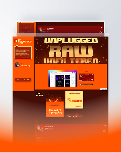 Unplugged: Framer Podcast Template branding design logo podcast ui visual identity web design website website template