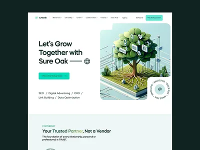 SEO Agency Website agency agency landing page dall e hero banner landing page marketing midjourney seo