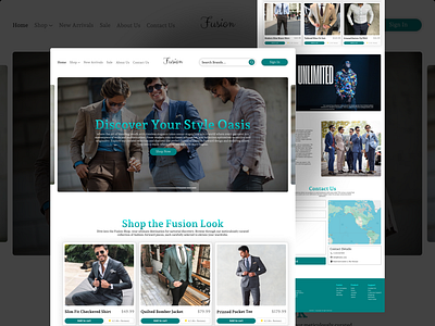 Men Fashion website design (UI/UX) apparel design clothing brand creative branding fashion design fashion e commerce fashion forward fashion trends online shopping style inspiration trendsetting