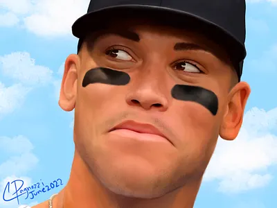 Aaron Judge Portrait Digital Drawing aaron judge art baseball digital digital art drawing mlb portrait procreate yankees