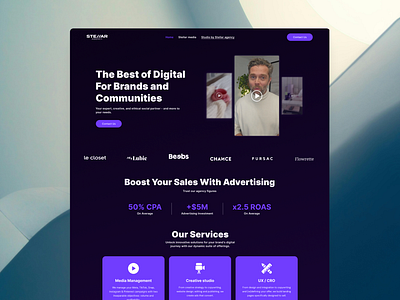 Marketing Agency Landing Page figma figma freelance landing page landing page design marketing agency smma ui ui design uiux web design website design