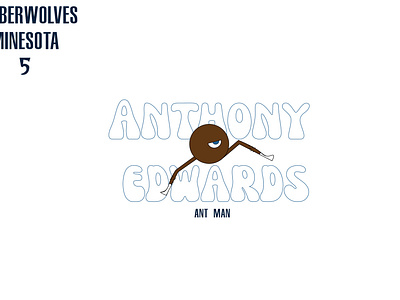 Ant man 5 ant man anthony edwards design illustration minesota timberwolves ui vector