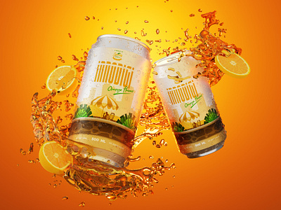Innodigi Orange Flavour Drink 3d 3d fluid simulation art direction branding copywriting digital art graphic design illustration logo design product design social media post vector