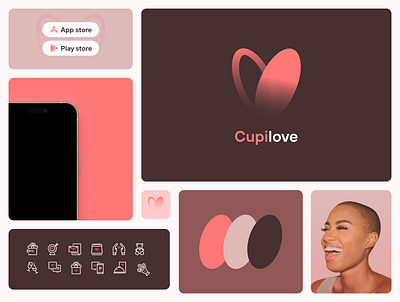 Dating App Branding - Bento Box app bento box branding dating dating app design graphic design illustration logo saas ui ui design