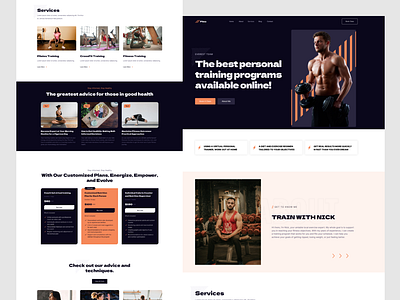 Fitno- Fitness Website exercise fitness gym health uiux user interface web design website workout yoga
