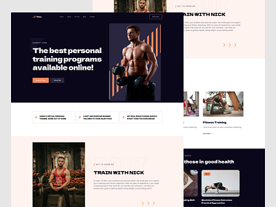 Fitno- Fitness Website crossfit exercise fitness gym health training uiux web design website workout