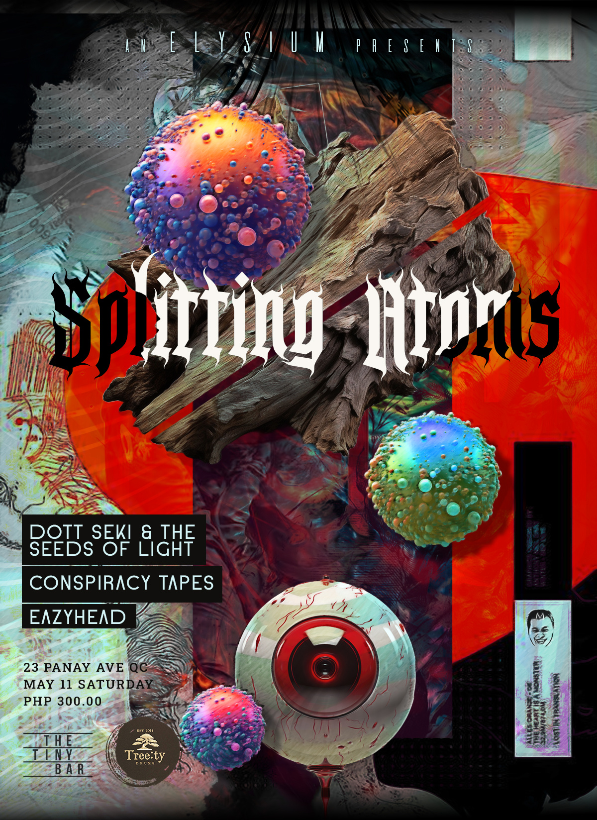 Splitting Atoms Gig Poster Design by Maggs on Dribbble