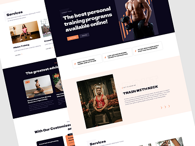 Fitno- Fitness Website crossfit exercise fitness gym health training uiux web design website workout