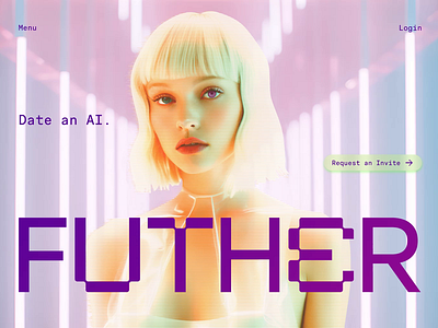 AI Dating Site - "FUTHER" Animated Homepage ai user experience ux web design