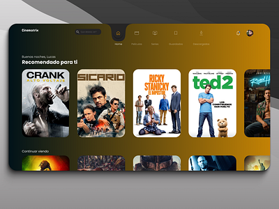 Movies and series desktop application animation branding design desktop interaction movies peliculas series ui