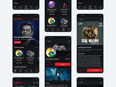 Chillhall - Streaming Mobile App entertainment app flutter mobile design ott platform streaming platform uidesign