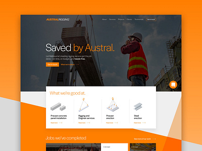 Austral Group australia branding construction graphic design logo orange quality rigging safety ui