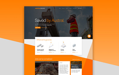 Austral Group australia branding construction graphic design logo orange quality rigging safety ui