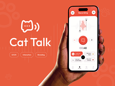 😸 Cat Talk: Mobile App | Case Study 3d agency animation app design app mobile branding case study figma illustration ios minimalism product designer trends ui ui inspiration ui recording usability user interface ux ux design