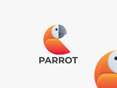 PARROT branding graphic design icon logo parrot parrot coloring parrot design graphic parrot icon parrot orange logo
