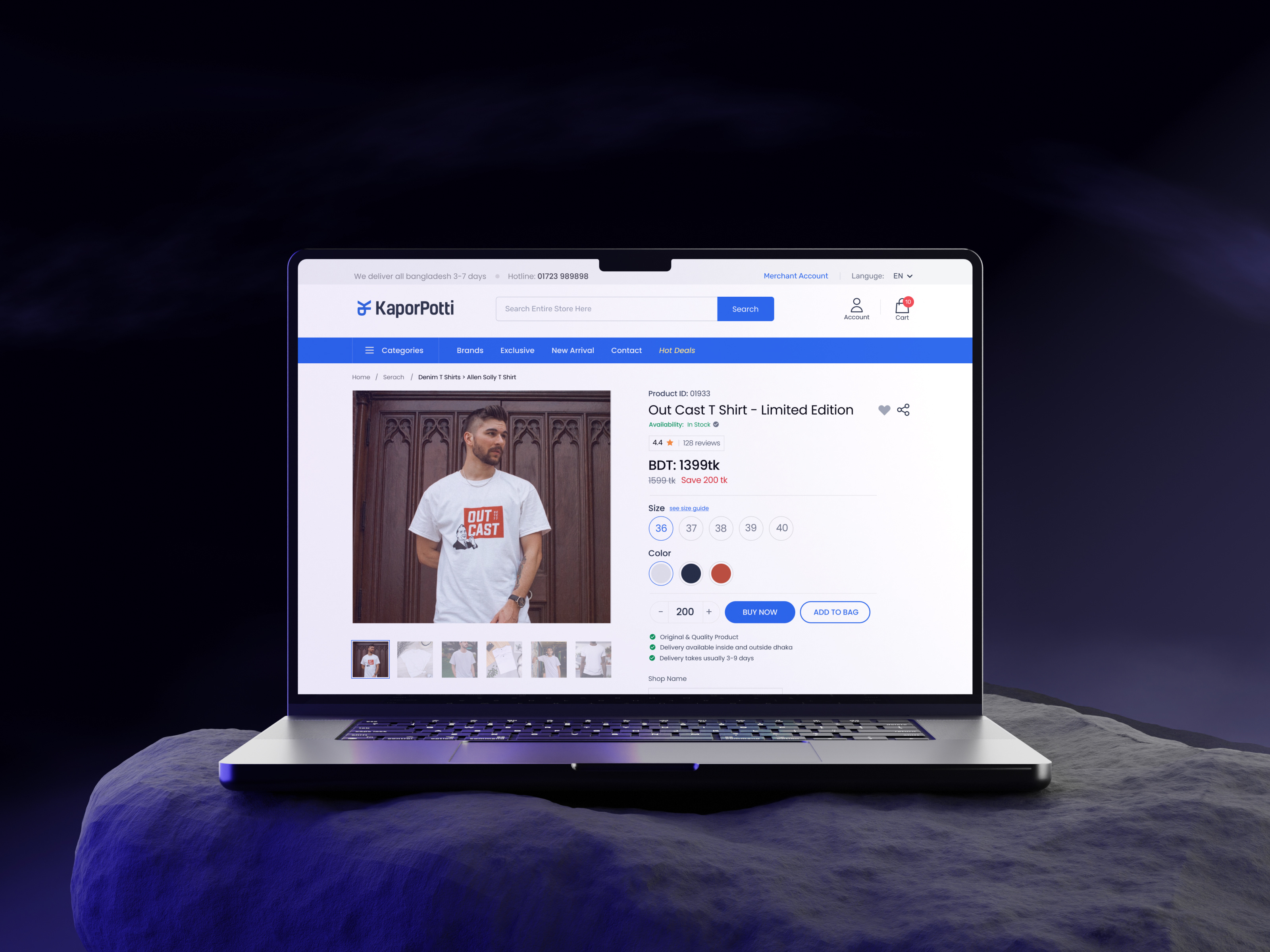 Kaporpotti - Ecommerce Product Details Page Design responsive design uidesign