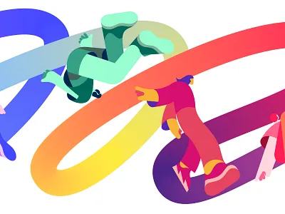 personal work(2024) artworl flat fun gradation illustration positive simple vector