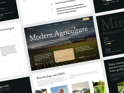 Minnesota - Agriculture Landing Page agriculture biotecnology branding design digital technology farm farmer farming field landing page ui ux web design website