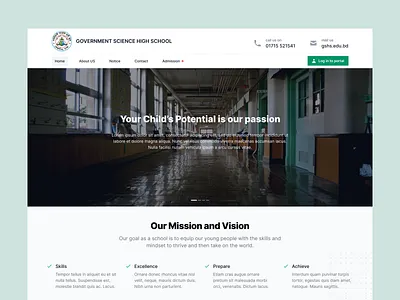 School Website Design corporate website education website fomral government school responsive design school website uidesign