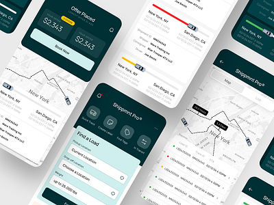 Logistics Mobile App app booking cargo carier currier delivery freight interaction iphone logistics mobile product design saas shipment shipping shipping app tracking transportation ui ux