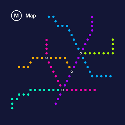 Subway Map Design branding design figma illustration subway ui ui design