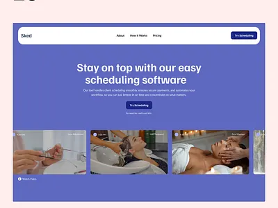 Sked challenge daily design figma graphic design hero section schedule scheduling software ui ux web design webdesigner website