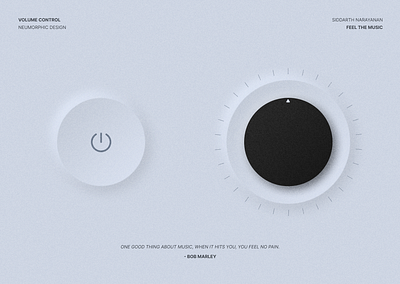 Neumorphic Speaker Controls 3d modern neumorphism ui