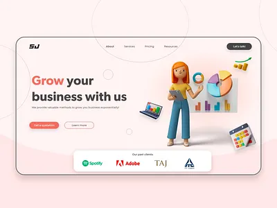 SJ - A Marketing Agency agency design agency design studio digital marketing growth marketing marketing marketing agency marketing company seo ui ui design webflow webflow design webflow designer webflow developer website design