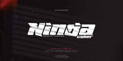Ninja Cyber a Typeface branding display font futuristic logo sport typeface