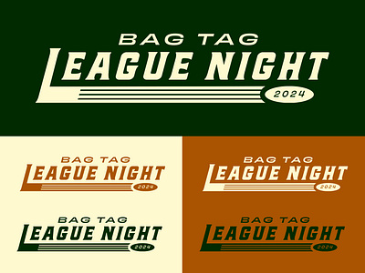 League Night branding custom type disc golf league sport typography