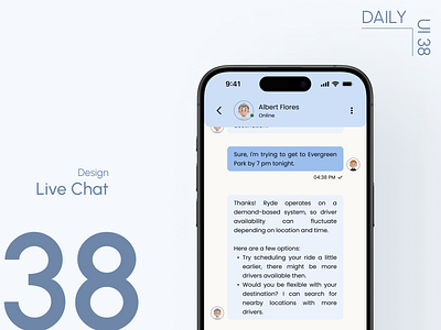 Day 38: Live Chat customer service daily ui challenge live chat design microcopy ui design usability user experience user interface