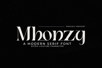 Mhonzy - A Modern Serif Font style